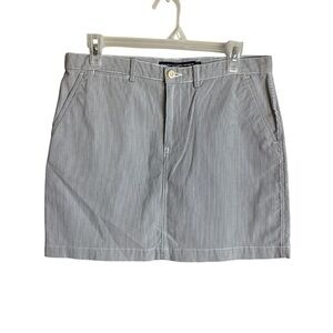 Ralph Lauren Sport Skirt Womens Size 6 Blue Striped Seersucker Mini Lightweight